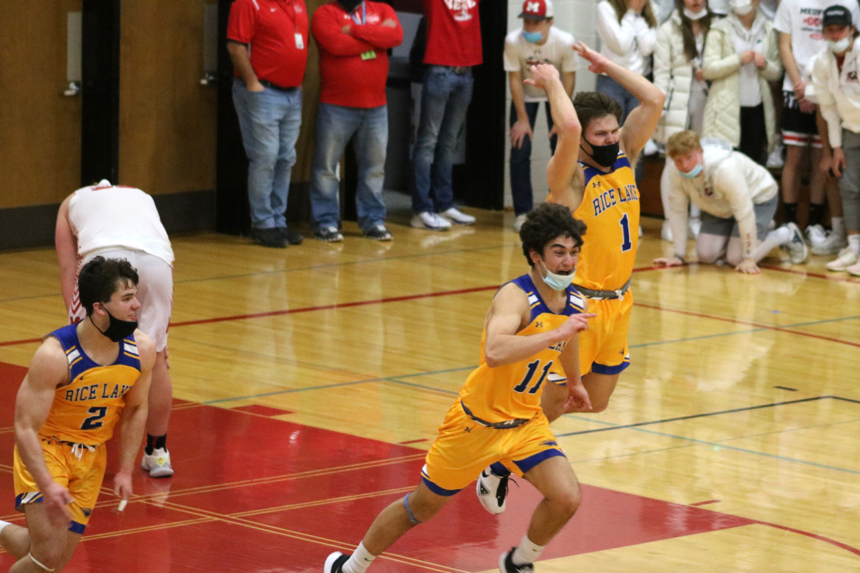 Rice Lake boys basketball at Medford 2-25-21